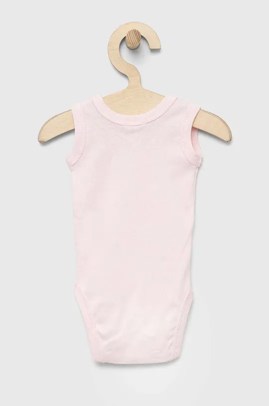 różowy United Colors of Benetton body bawełniane niemowlęce 2-pack