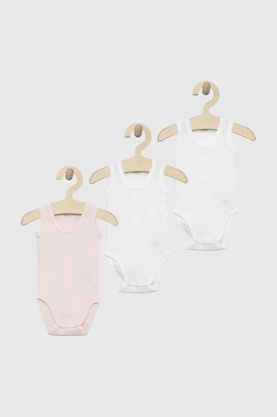 ροζ Βαμβακερά φορμάκια για μωρά United Colors of Benetton 3-pack Για κορίτσια