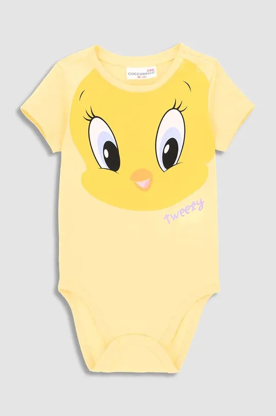 жёлтый Детское боди Coccodrillo x Looney Tunes Для девочек