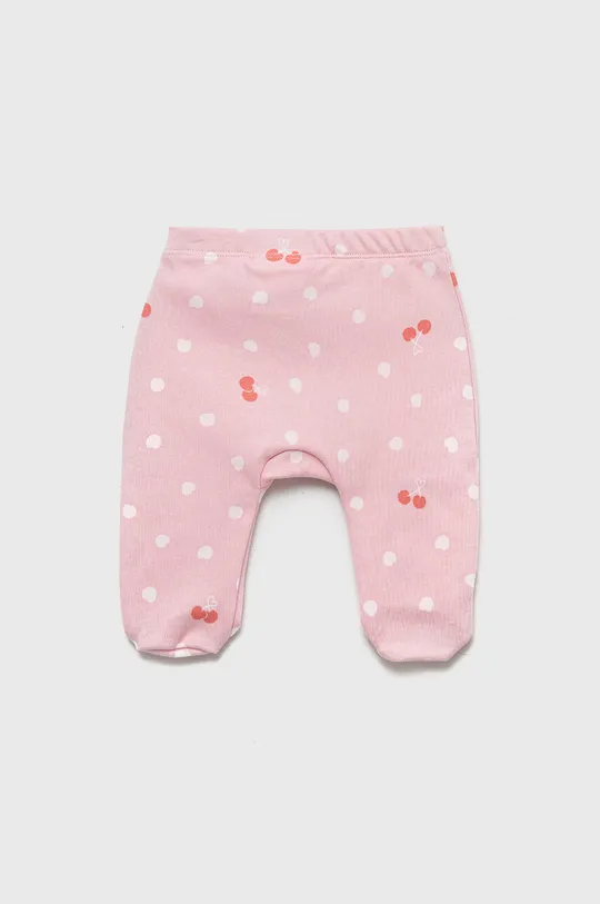 roza Baby hlačice s nogavicama United Colors of Benetton 2-pack