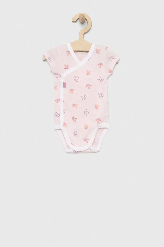 United Colors of Benetton body bawełniane niemowlęce 2-pack różowy