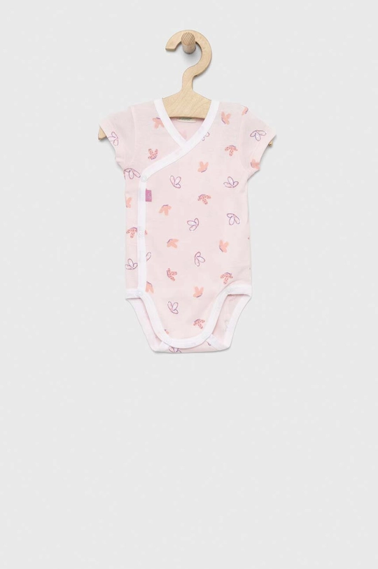 Pamučni bodi za bebe United Colors of Benetton 2-pack roza