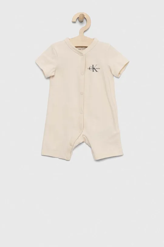 beżowy Calvin Klein Jeans rampers niemowlęcy Dziecięcy