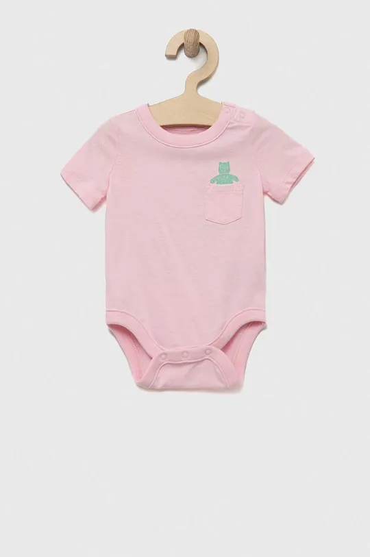 różowy GAP body bawełniane niemowlęce Dziecięcy