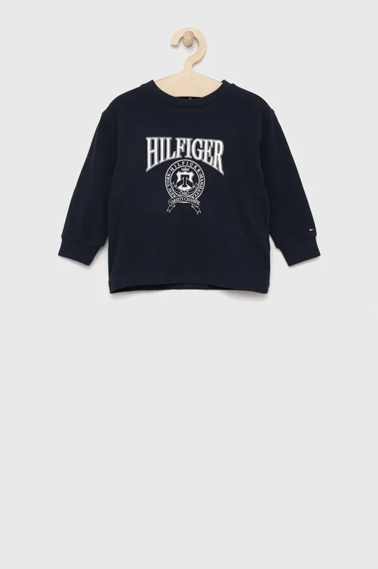 granatowy Tommy Hilfiger longsleeve dziecięcy Chłopięcy