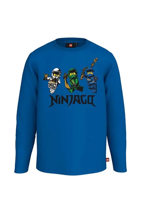 Dječja pamučna majica dugih rukava Lego x Ninjago plava