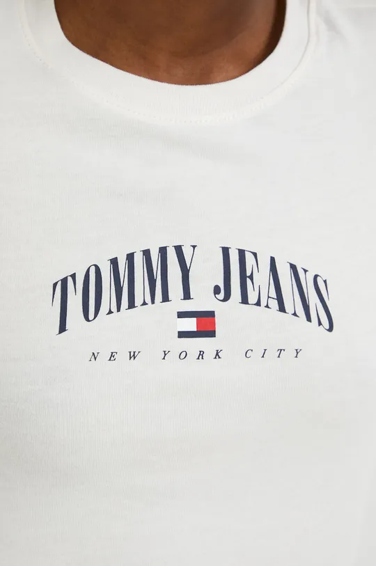 Bavlněné tričko s dlouhým rukávem Tommy Jeans Dámský