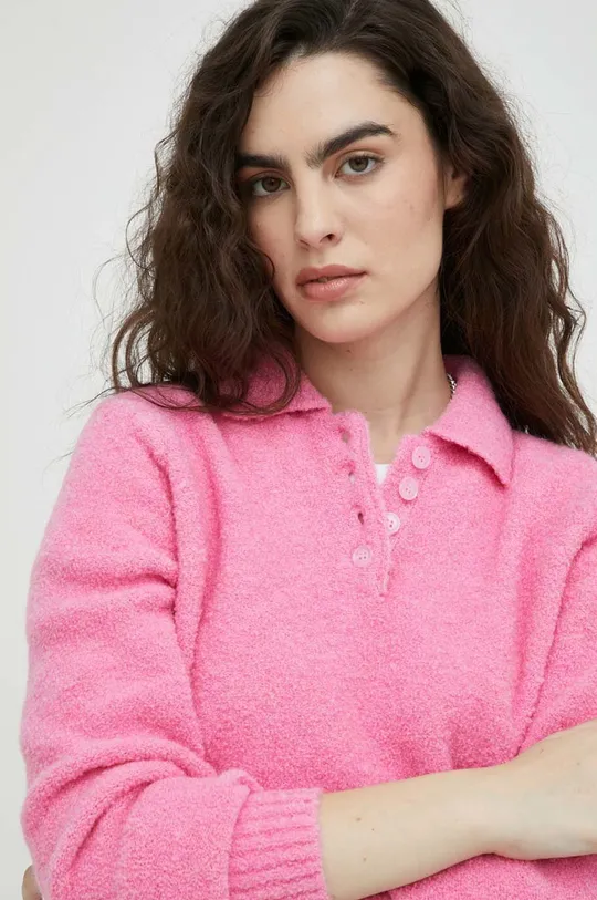 ροζ Μάλλινο πουλόβερ Samsoe Samsoe Γυναικεία