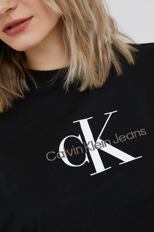 Bombažna majica z dolgimi rokavi Calvin Klein Jeans Ženski