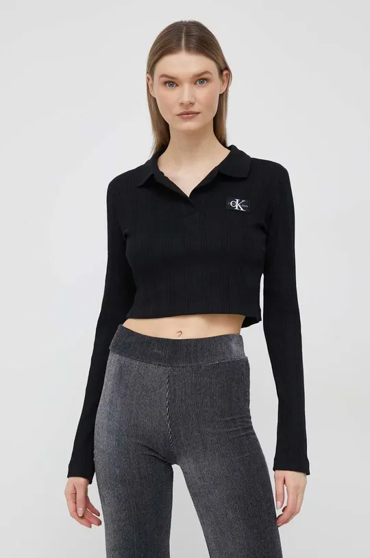 μαύρο Longsleeve Calvin Klein Jeans Γυναικεία