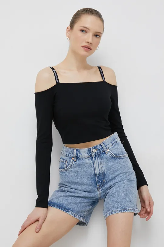 μαύρο Longsleeve Calvin Klein Jeans Γυναικεία