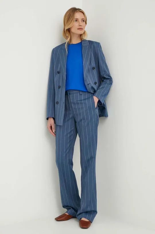 Polo Ralph Lauren top a maniche lunghe in cotone blu