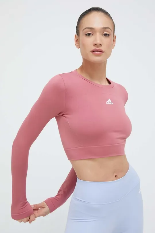 roza Majica dugih rukava za trening adidas Performance Ženski