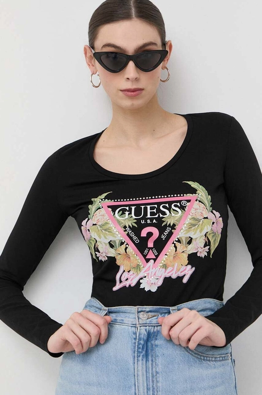 czarny Guess longsleeve Damski