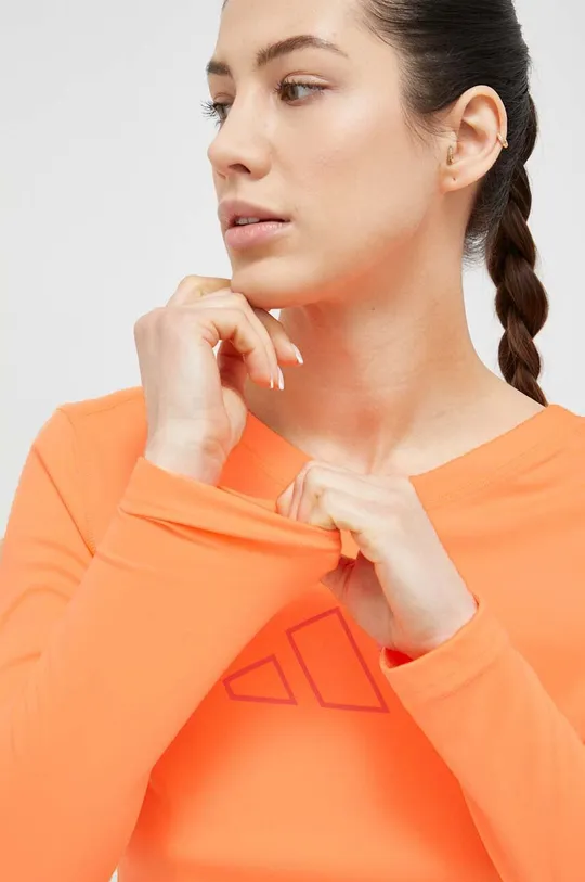 oranžová Športové tričko s dlhým rukávom adidas Performance Hyperbright