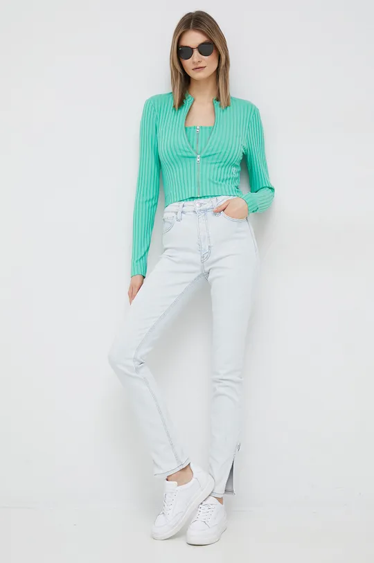 Bodi Calvin Klein Jeans zelena