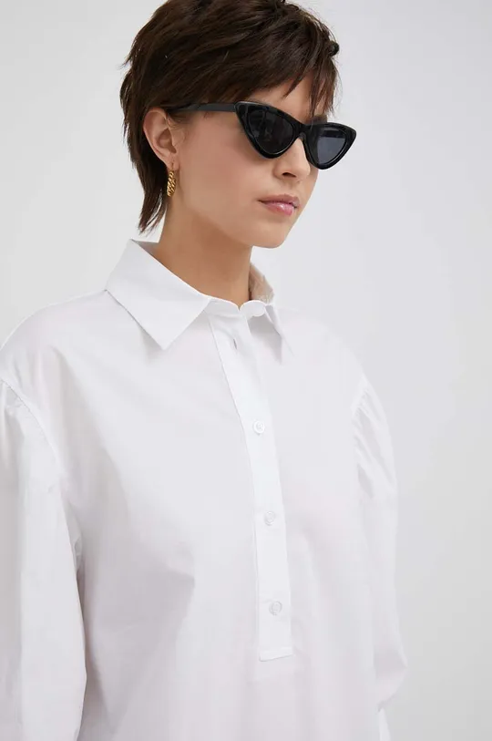 λευκό Βαμβακερή μπλούζα Sisley