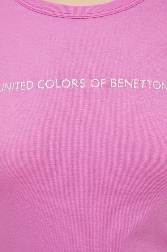 Bavlněné tričko s dlouhým rukávem United Colors of Benetton Dámský