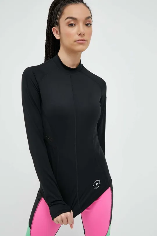 čierna Tričko s dlhým rukávom na jogu adidas by Stella McCartney TruePurpose