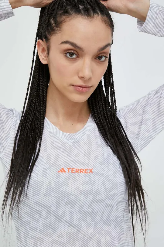 siva Športna majica z dolgimi rokavi adidas TERREX Trail
