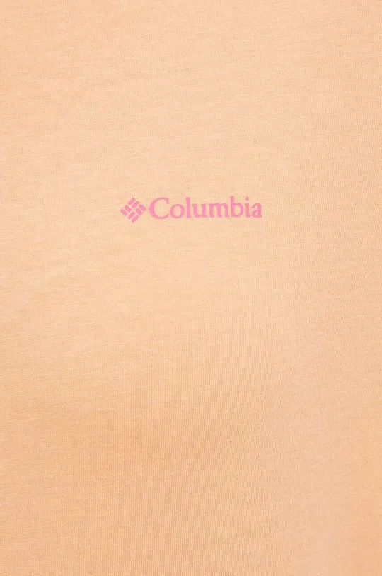 Bombažna majica z dolgimi rokavi Columbia Ženski