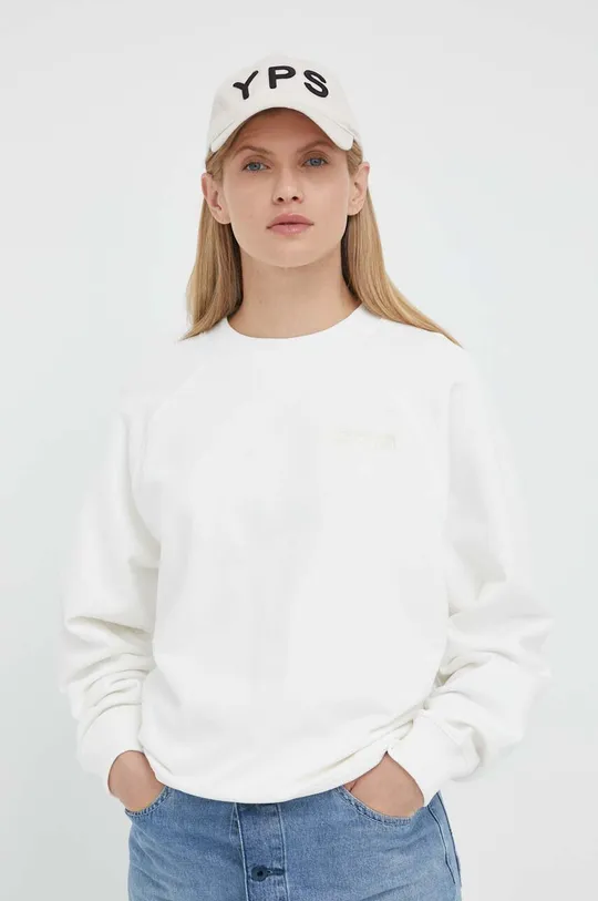 Βαμβακερή μπλούζα G-Star Raw λευκό