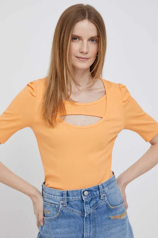 πορτοκαλί Μπλουζάκι DKNY Γυναικεία
