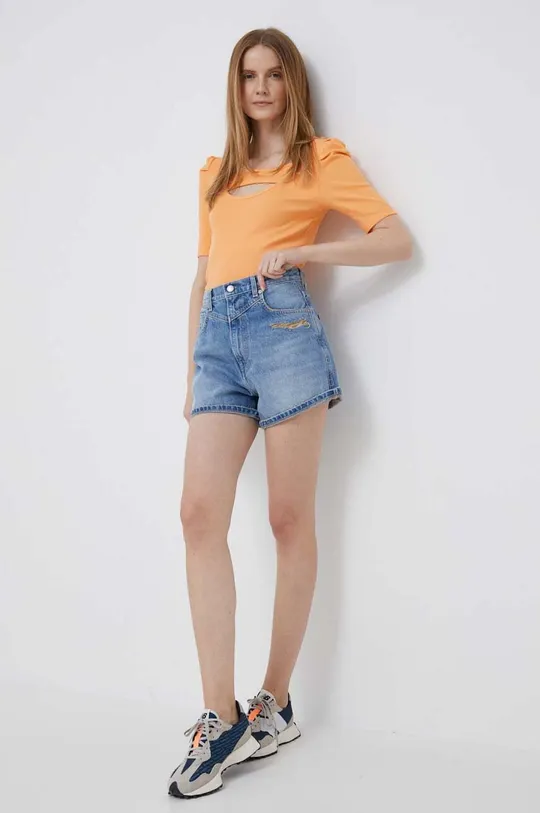 Kratka majica Dkny oranžna
