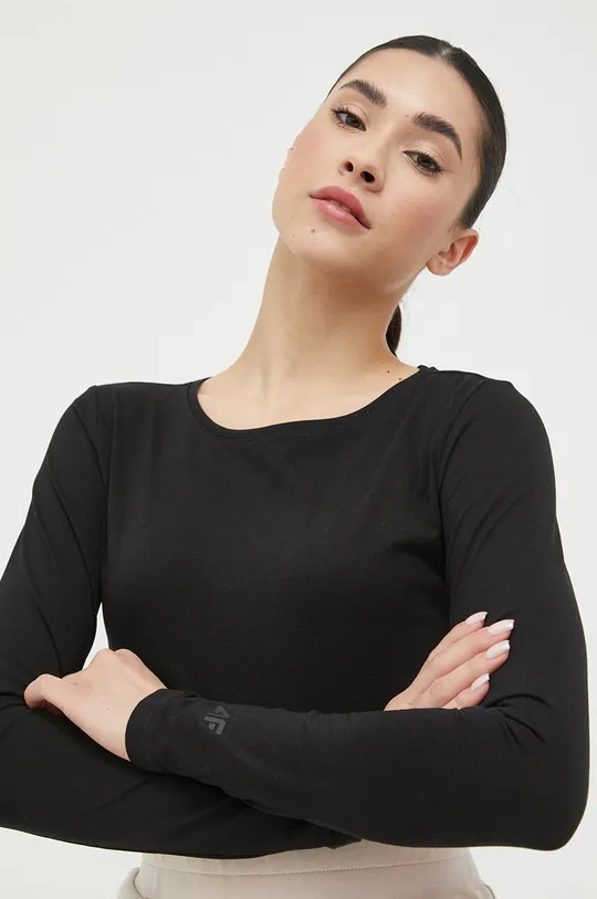 črna Majica z dolgimi rokavi 4F Ženski