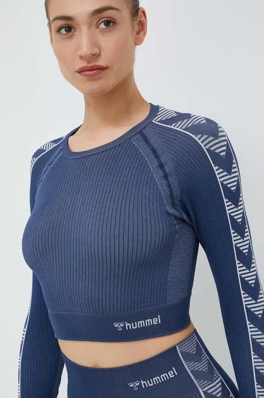 modrá Tréningové tričko s dlhým rukávom Hummel Blaze Dámsky