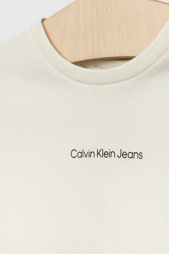 Otroška bombažna majica z dolgimi rokavi Calvin Klein Jeans  100% Bombaž