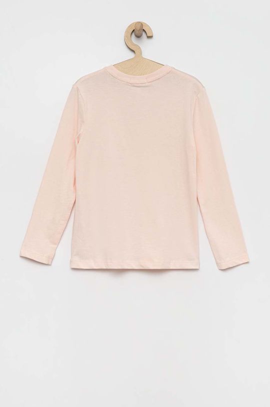 Dětská bavlněná košile s dlouhým rukávem Calvin Klein Jeans růžová
