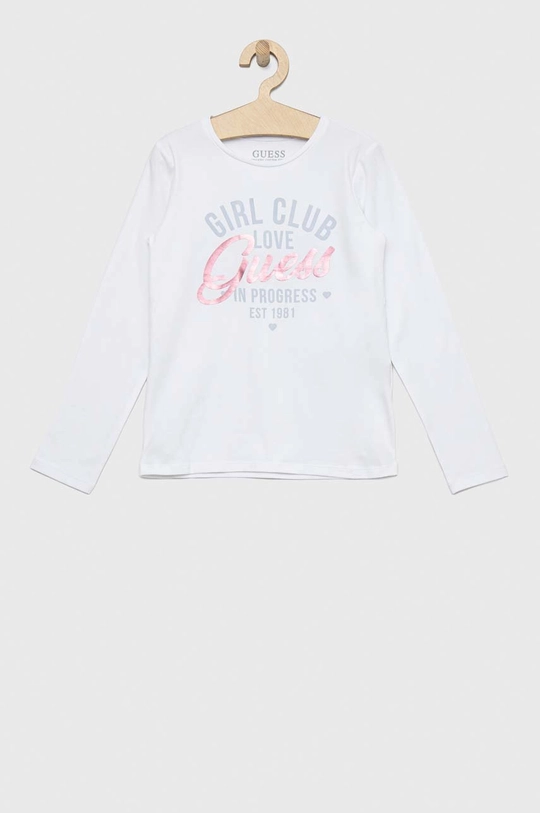 biały Guess longsleeve dziecięcy Dziewczęcy