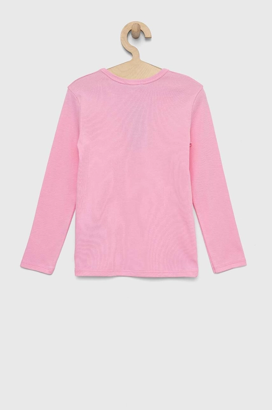 United Colors of Benetton longsleeve bawełniany dziecięcy różowy