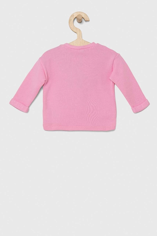 United Colors of Benetton longsleeve bawełniany niemowlęcy różowy