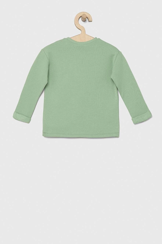 United Colors of Benetton longsleeve bawełniany niemowlęcy zielony