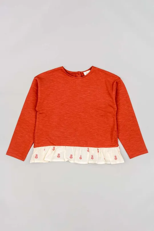 Detské tričko s dlhým rukávom zippy červená
