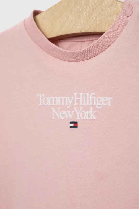 Tričko s dlhým rukávom pre bábätká Tommy Hilfiger  93 % Bavlna, 7 % Elastan