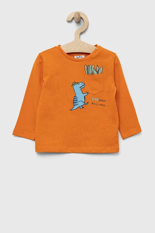 Pamučna majica dugih rukava za bebe OVS 2-pack narančasta
