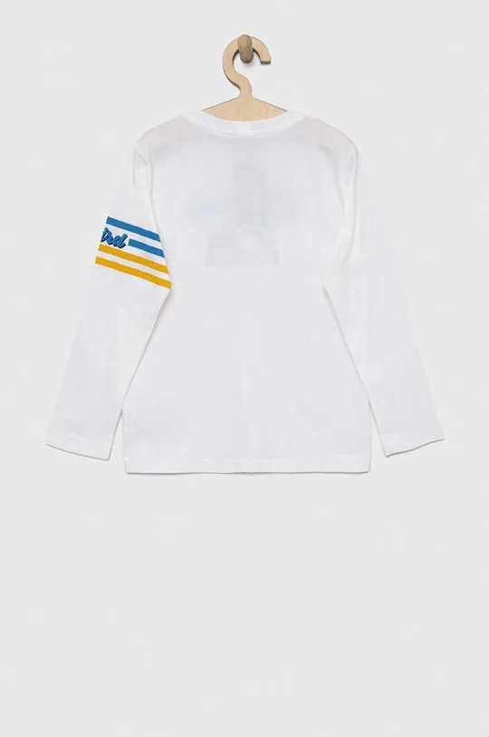 Dětská bavlněná košile s dlouhým rukávem United Colors of Benetton bílá