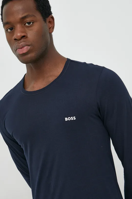 Bavlnené tričko s dlhým rukávom BOSS 3-pak