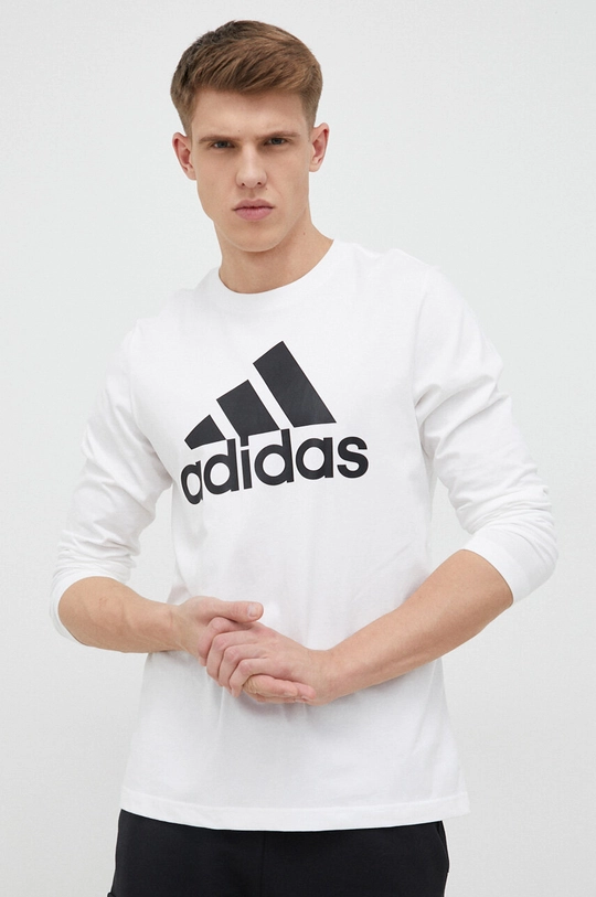 adidas longsleeve bawełniany biały