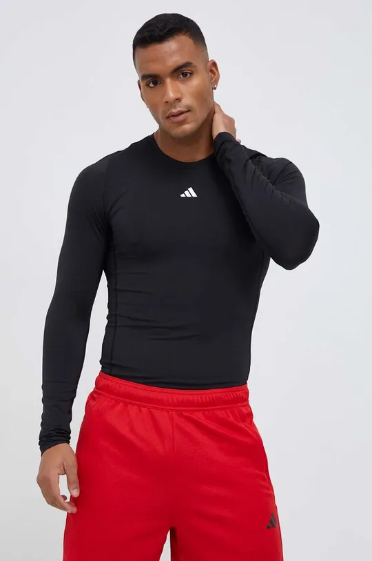 czarny adidas Performance longsleeve treningowy Techfit Męski