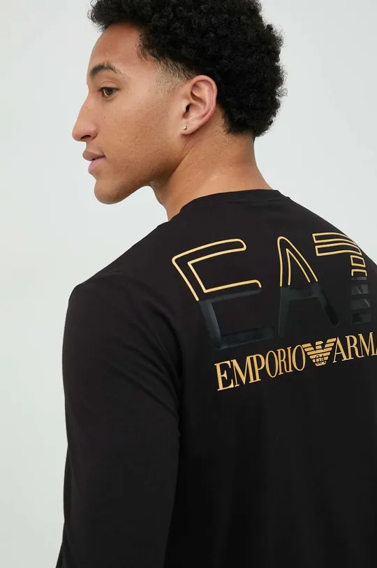 μαύρο Longsleeve EA7 Emporio Armani Ανδρικά