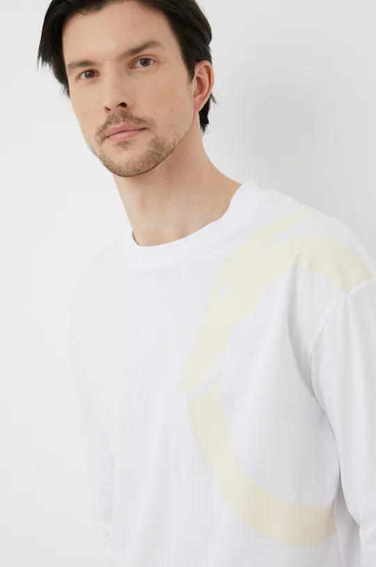 λευκό Βαμβακερή μπλούζα με μακριά μανίκια Trussardi