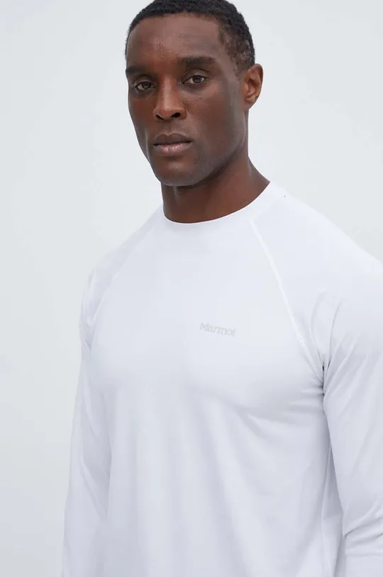 biela Športové tričko s dlhým rukávom Marmot Windridge