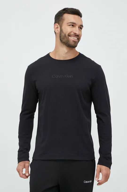 czarny Calvin Klein Performance longsleeve sportowy Essentials Męski
