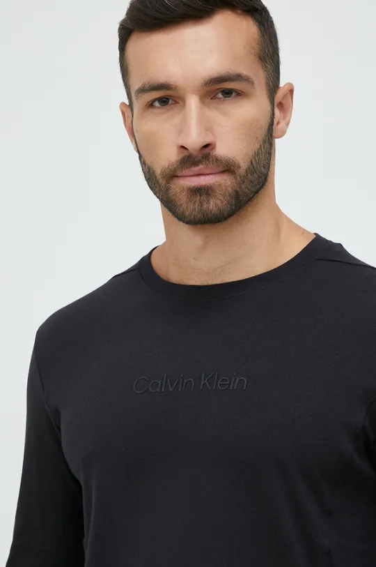 czarny Calvin Klein Performance longsleeve sportowy Essentials