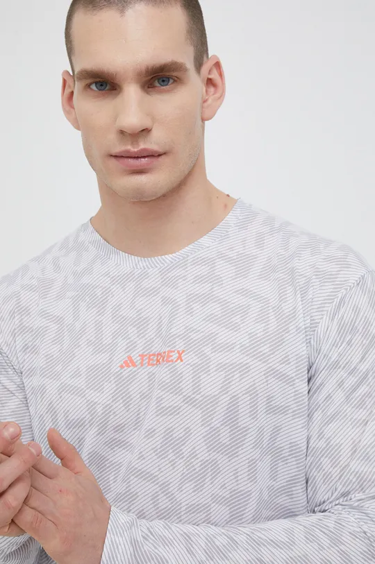 sivá Športové tričko s dlhým rukávom adidas TERREX Pánsky