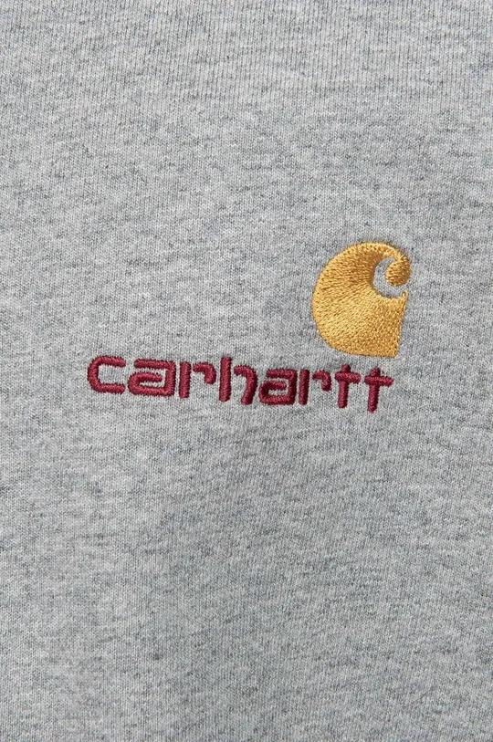 šedá Bavlněné tričko s dlouhým rukávem Carhartt WIP American Script
